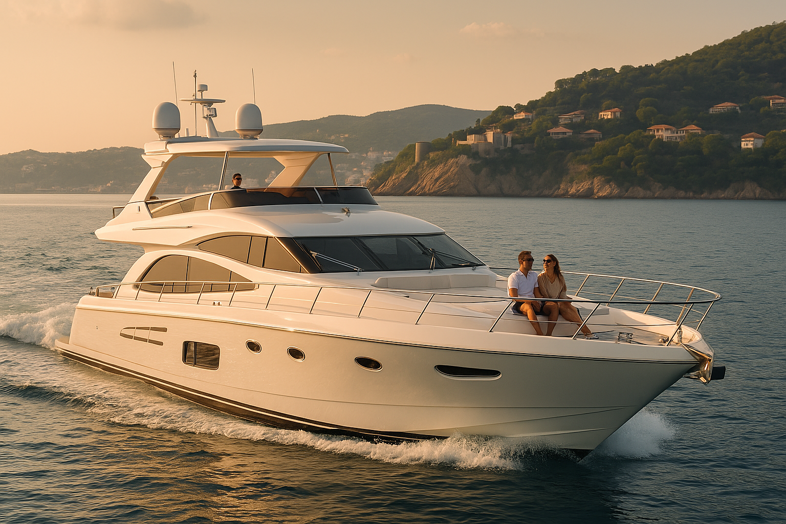 Passeio de barco luxuoso na costa portuguesa
